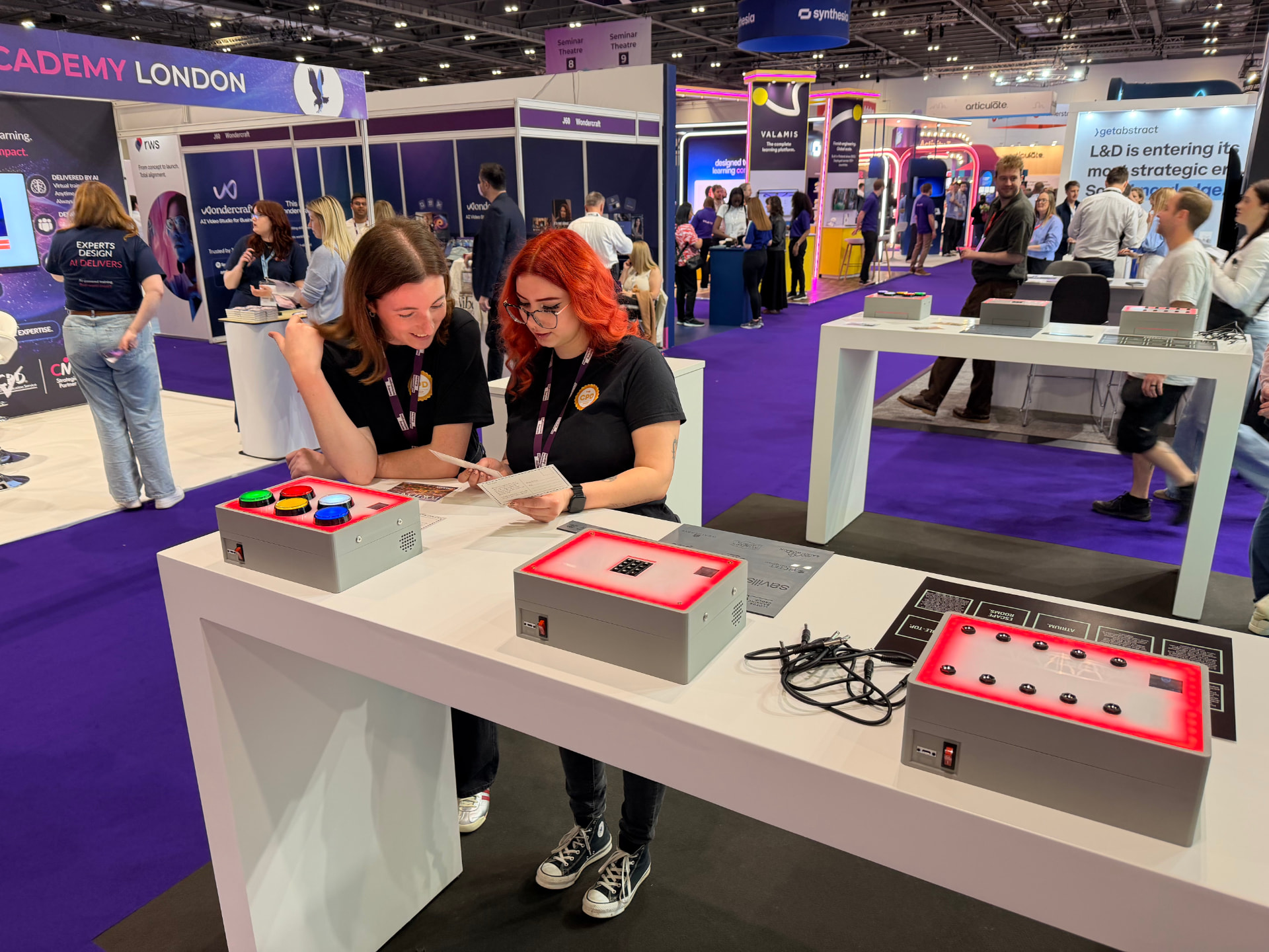 UNPACK electronic modules in play at a Learning Technologies exhibition stand in London